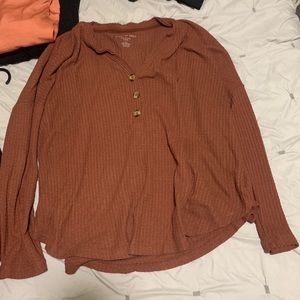 Burnt orange knit sweater top
